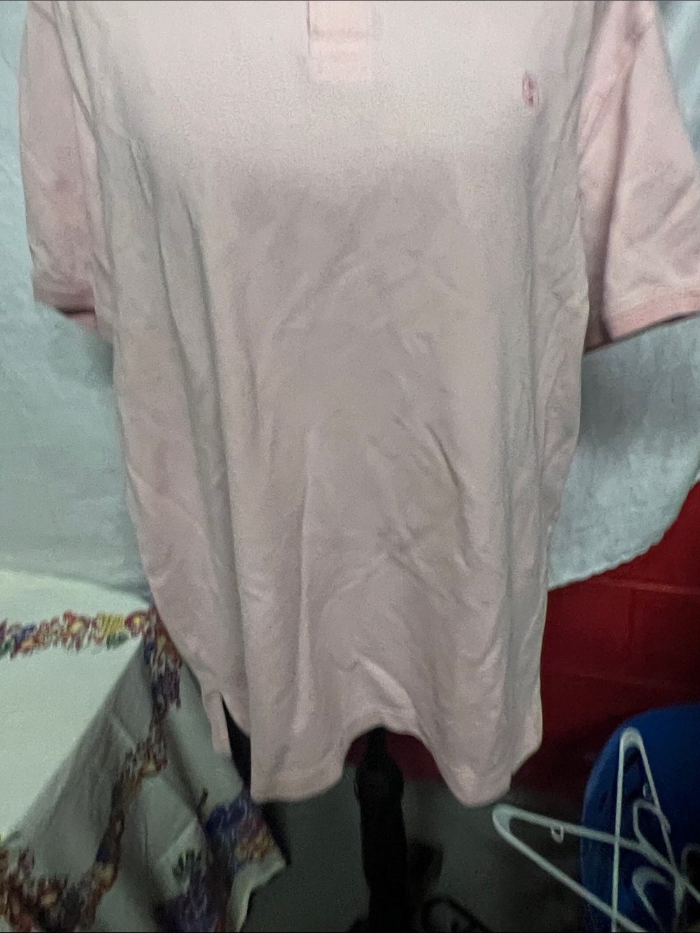 Vintage Izod Pink Advantage Stretch Polo — Light Pink Large